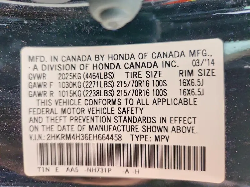2014 HONDA CR-V LX  