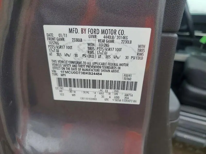 2011 FORD ESCAPE XLT  