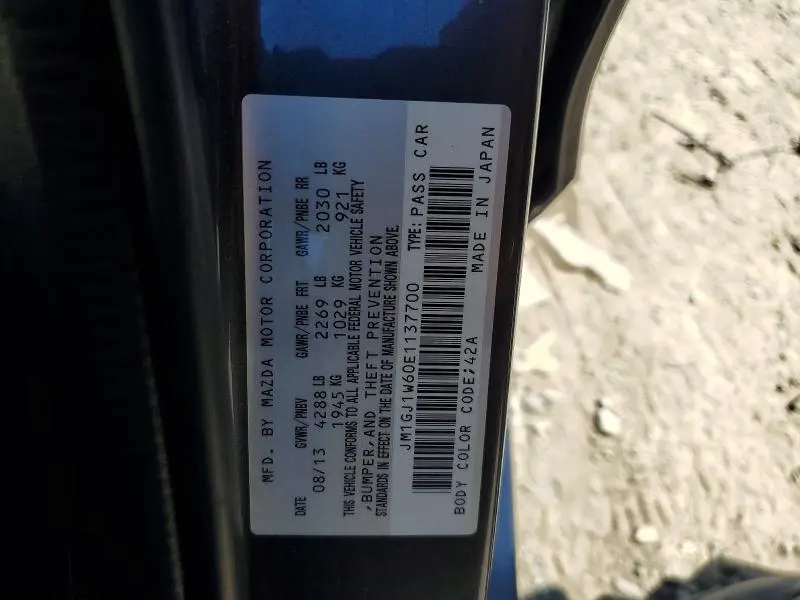 2014 MAZDA 6 GRAND TOURING  