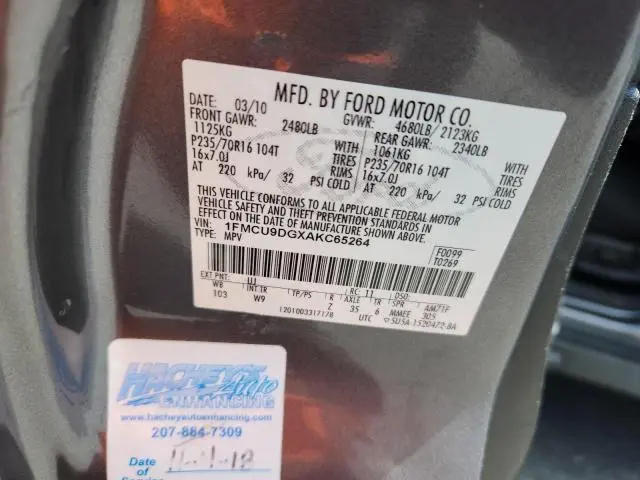 2010 FORD ESCAPE XLT  