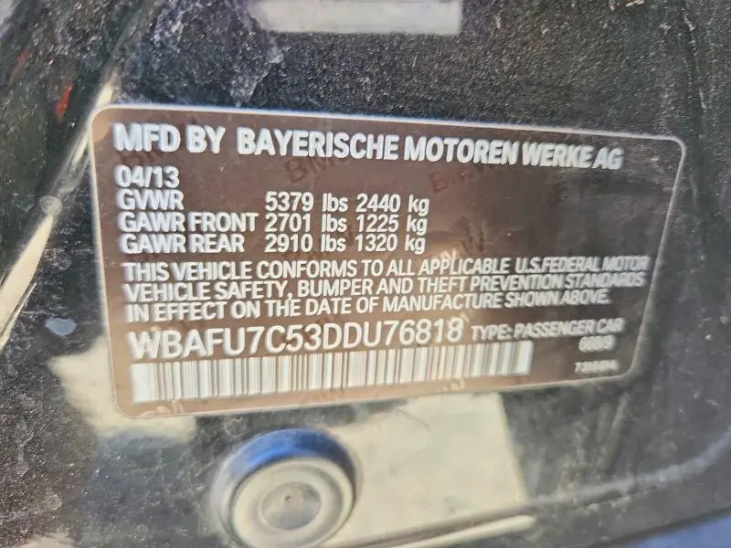 2013 BMW 535 XI  