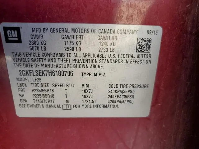 2017 GMC TERRAIN SLE  