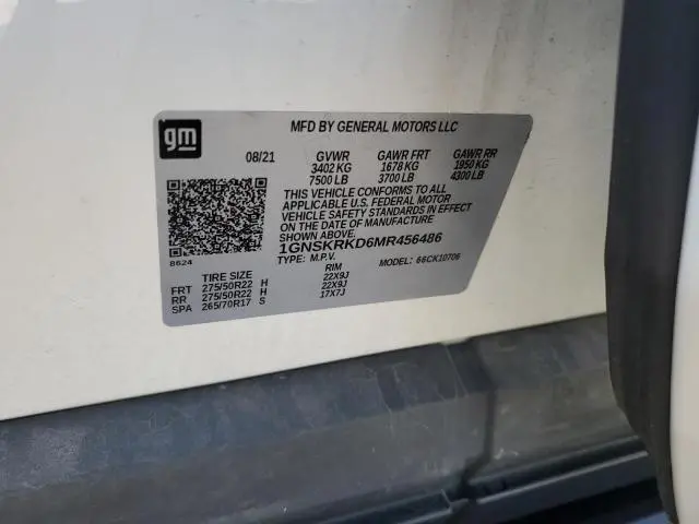 2021 CHEVROLET TAHOE K1500 RST  