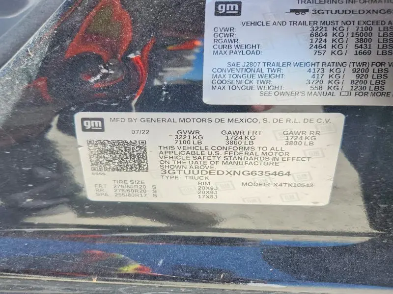 2022 GMC SIERRA K1500 SLT  