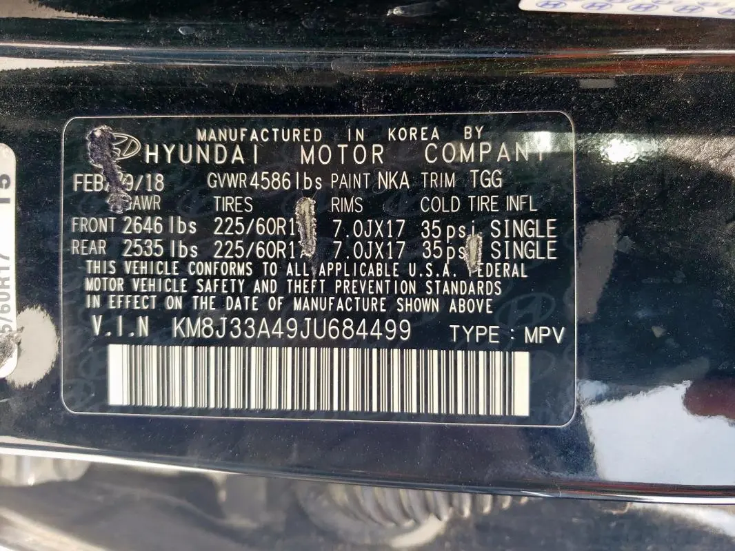 2018 HYUNDAI TUCSON SEL