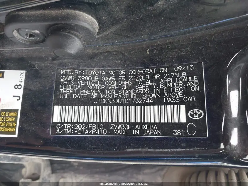 2013 TOYOTA PRIUS  