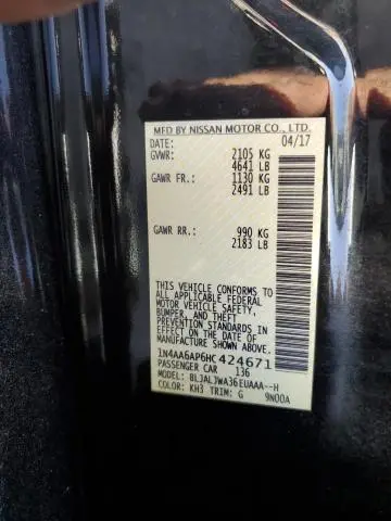 2017 NISSAN MAXIMA 3.5S  