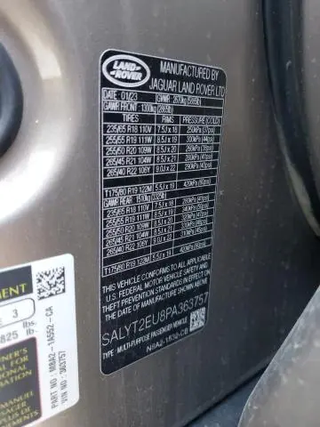 2023 LAND ROVER RANGE ROVER VELAR R-DYNAMIC S  