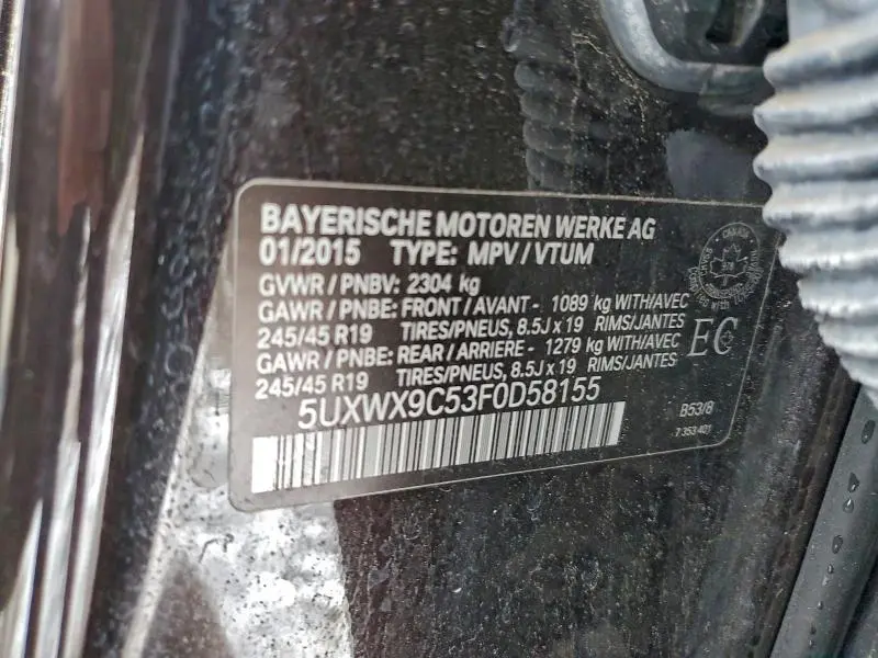 2015 BMW X3 XDRIVE28I  