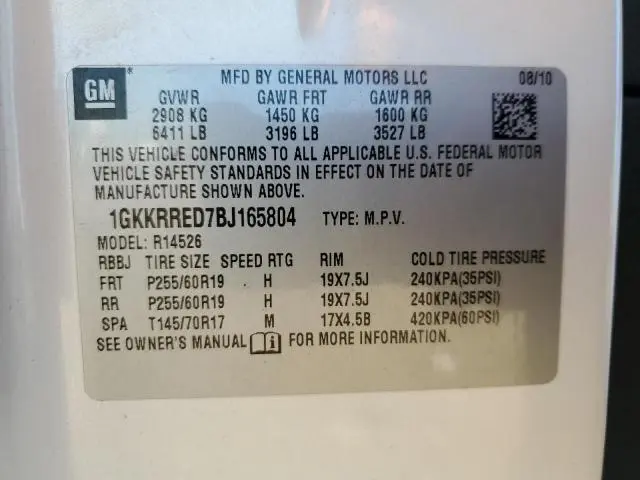 2011 GMC ACADIA SLT-1  