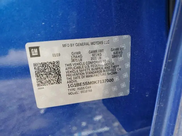 2019 CHEVROLET CRUZE LT