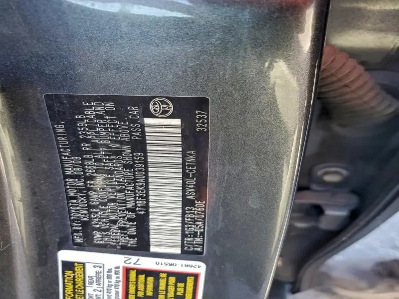 2010 TOYOTA CAMRY BASE  