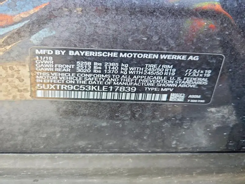 2019 BMW X3 XDRIVE30I  