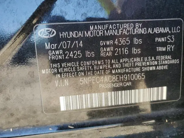2014 HYUNDAI SONATA SE  