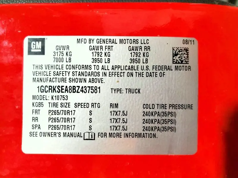 2011 CHEVROLET SILVERADO K1500 LT  