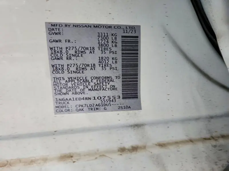 2024 NISSAN TITAN PRO-4X  