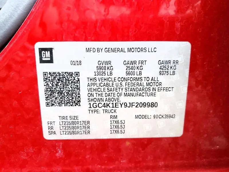 2018 CHEVROLET SILVERADO K3500 HIGH COUNTRY  