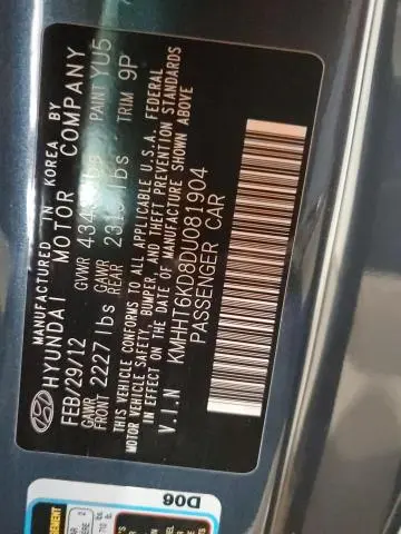 2013 HYUNDAI GENESIS COUPE 2.0T  