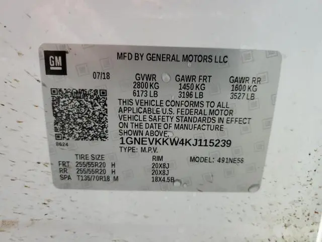 2019 CHEVROLET TRAVERSE PREMIER  