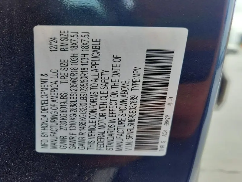 2025 HONDA ODYSSEY EXL  