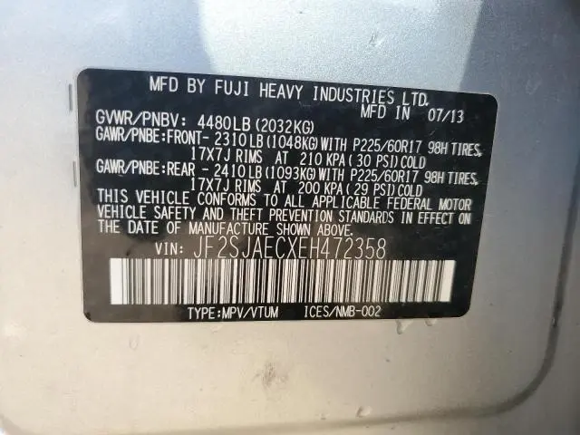 2014 SUBARU FORESTER 2.5I PREMIUM  