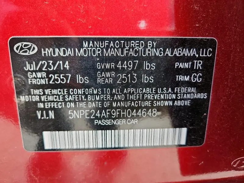 2015 HYUNDAI SONATA SE  
