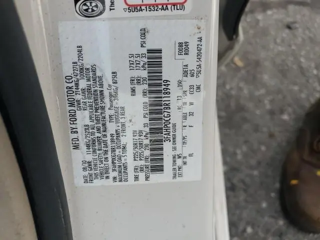 2011 FORD FUSION SEL  