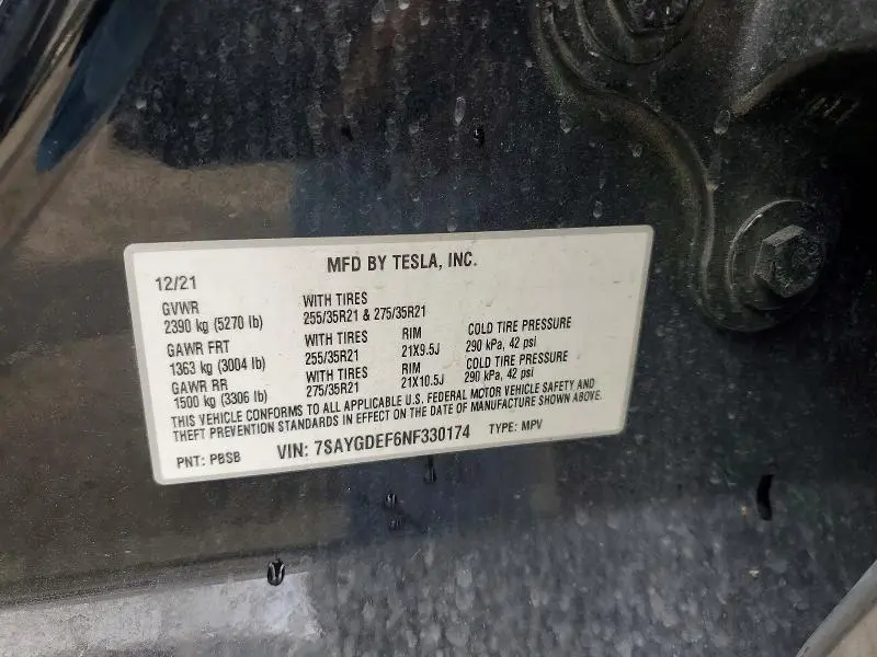 2022 TESLA MODEL Y   