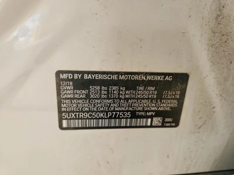 2019 BMW X3 XDRIVE30I  