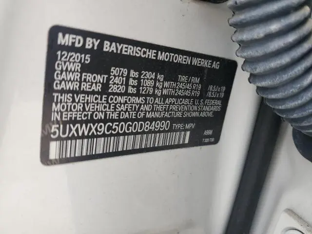 2016 BMW X3 XDRIVE28I  