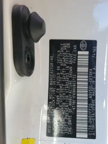 2017 TOYOTA CAMRY LE  