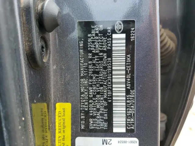 2011 TOYOTA CAMRY BASE  