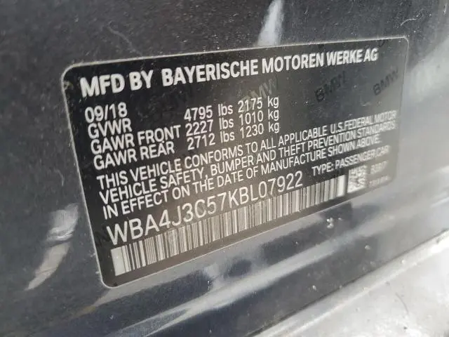 2019 BMW 430XI GRAN COUPE  