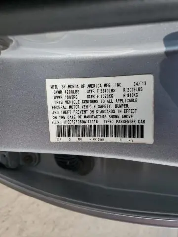 2013 HONDA ACCORD LX