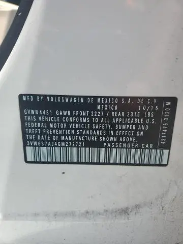 2016 VOLKSWAGEN JETTA HYBRID  