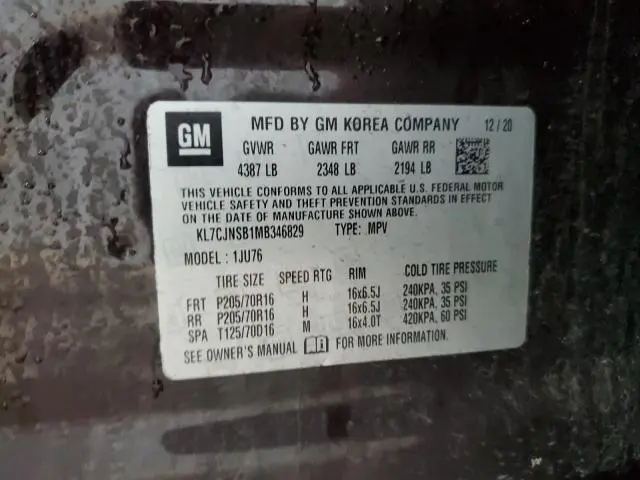 2021 CHEVROLET TRAX LS  