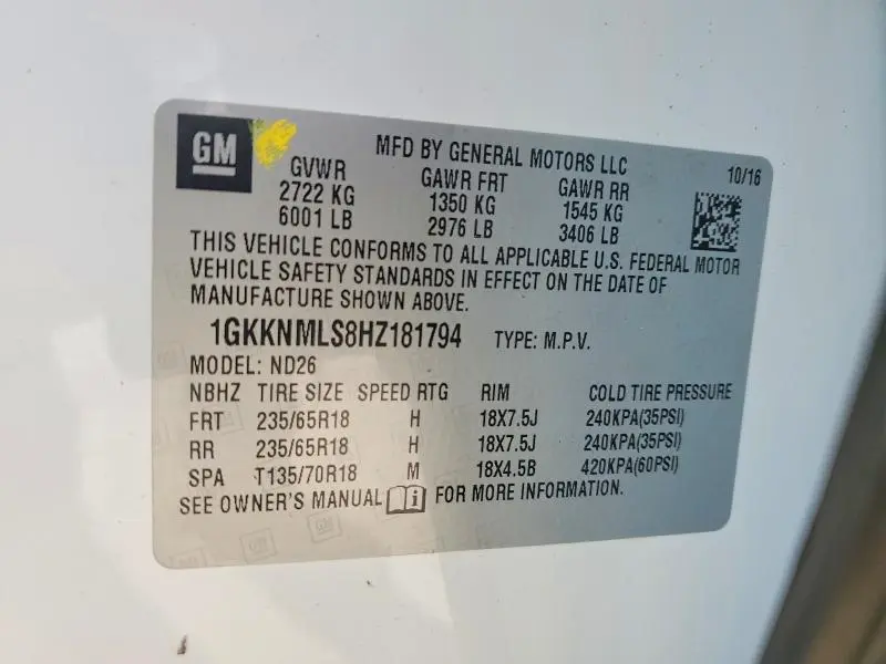 2017 GMC ACADIA SLT-1  