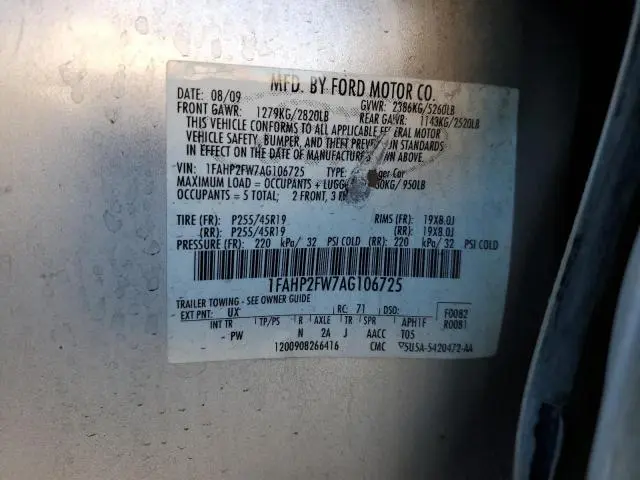 2010 FORD TAURUS LIMITED