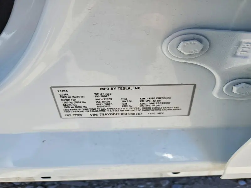 2025 TESLA MODEL Y   