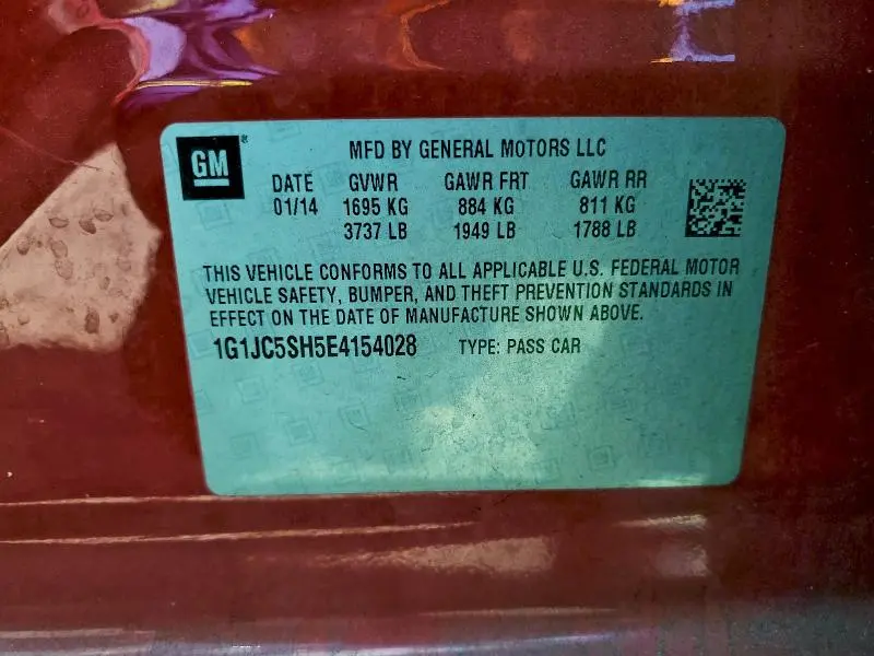 2014 CHEVROLET SONIC LT  