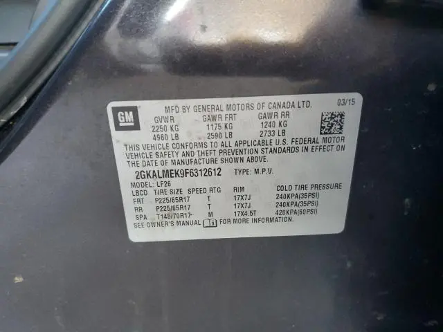 2015 GMC TERRAIN SLE  