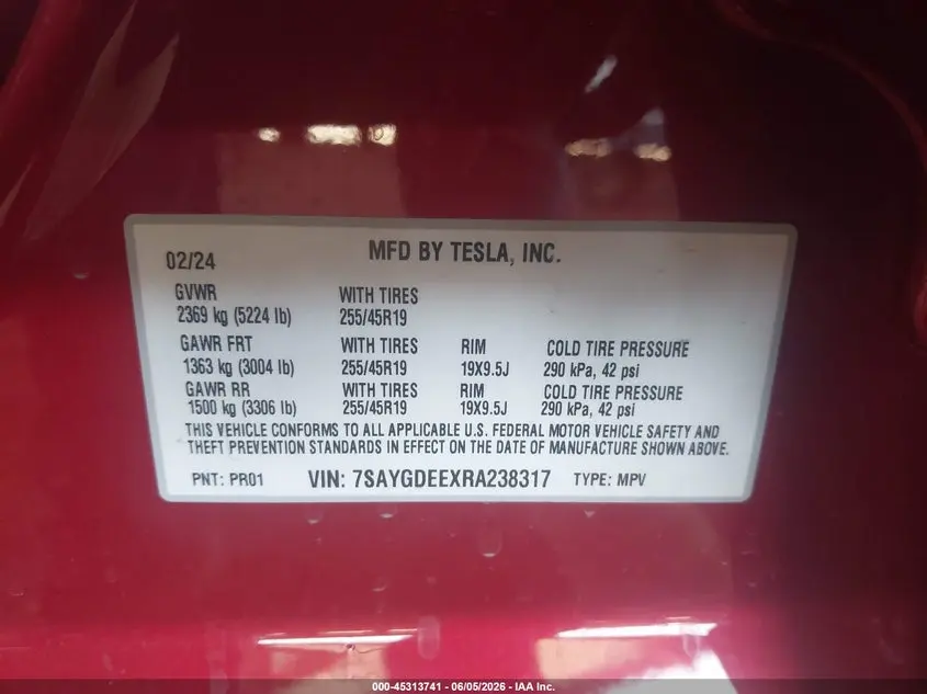 2024 TESLA MODEL Y LONG RANGE DUAL MOTOR ALL-WHEEL DRIVE