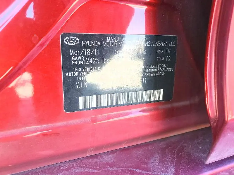 2011 HYUNDAI SONATA GLS  