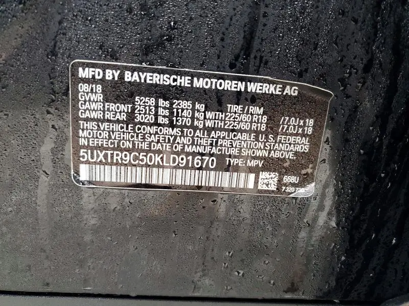 2019 BMW X3 XDRIVE30I  