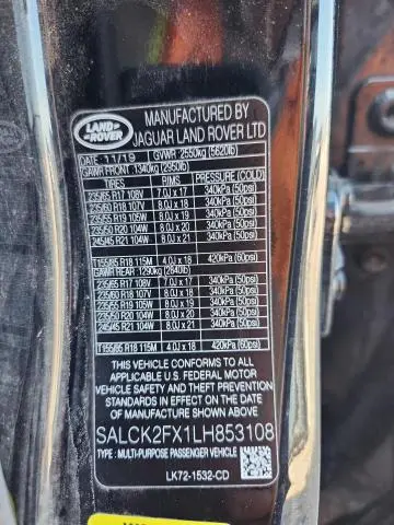 2020 LAND ROVER DISCOVERY SPORT   