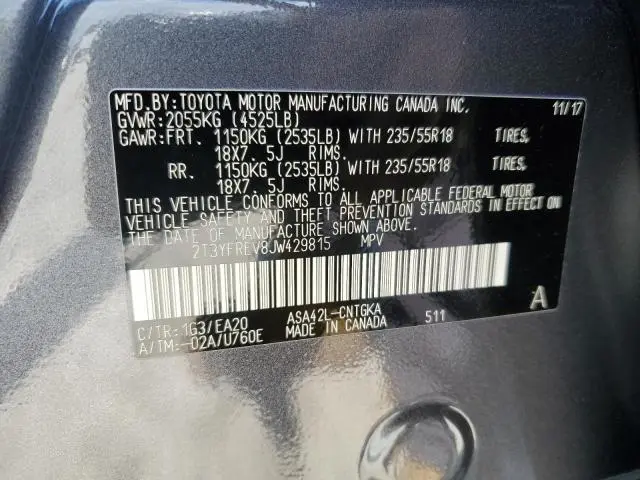 2018 TOYOTA RAV4 LIMITED
