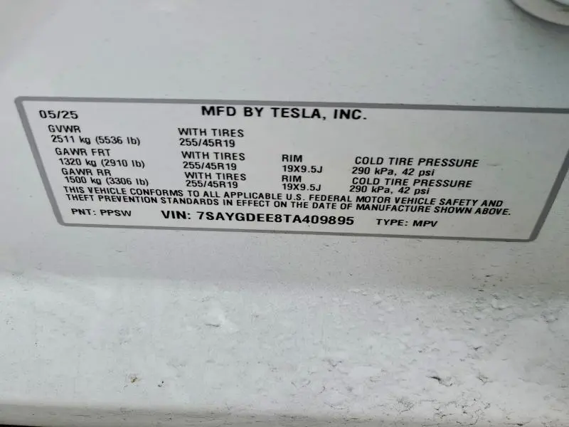 2026 TESLA MODEL Y   