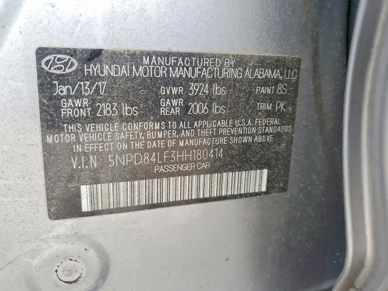 2017 HYUNDAI ELANTRA SE  