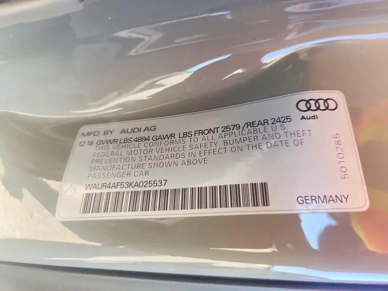 2019 AUDI S5 PRESTIGE  