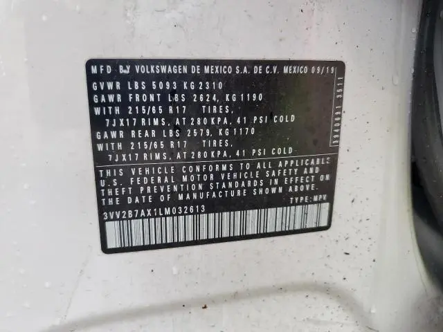 2020 VOLKSWAGEN TIGUAN SE  